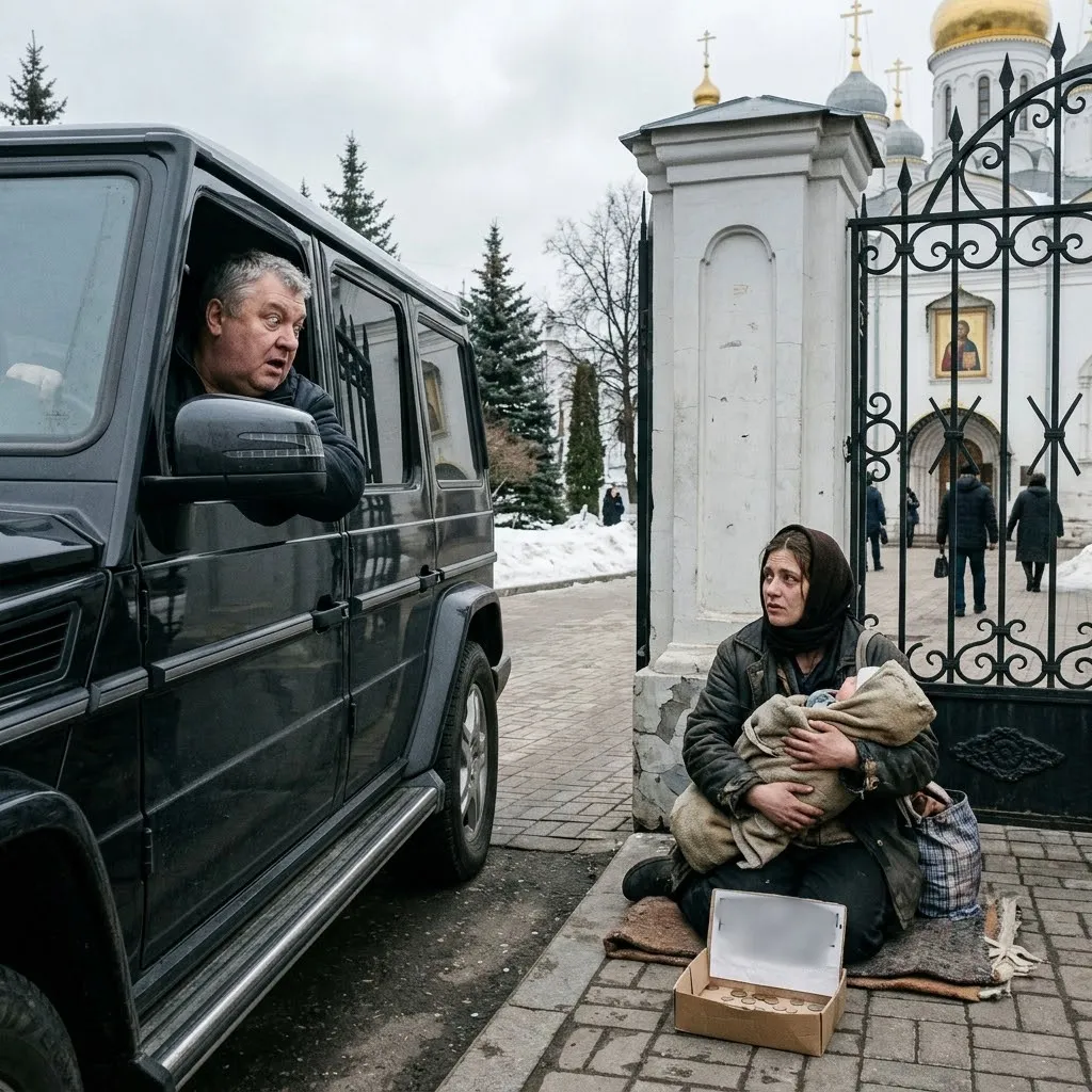 Отец опустил стекло дорогого авто, чтобы подать милостыню. Деталь, заставившая его выскочить из машины - 3 апреля, 2026