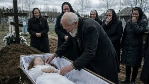 На похоронах внучки 75-летний дедушка наклонился к гробу, чтобы осторожно поправить на ней платье | 10 мая, 2026