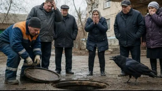 Ворона три дня каркала у одного люка во дворе. Когда его вскрыли — все стихли от шока… | 21 июня, 2026