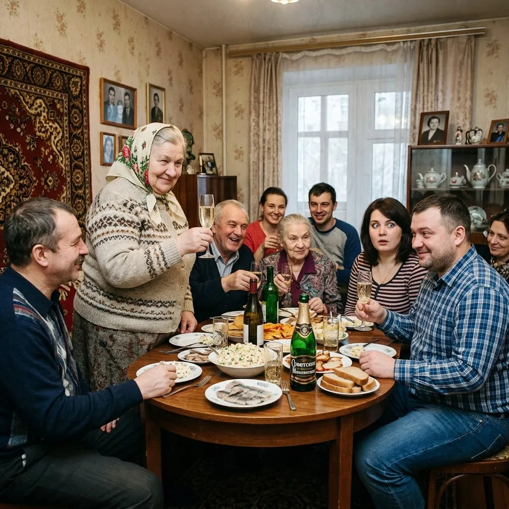 Муж молча прятал глаза в экран. Неожиданная развязка одного очень пафосного застолья 1 26