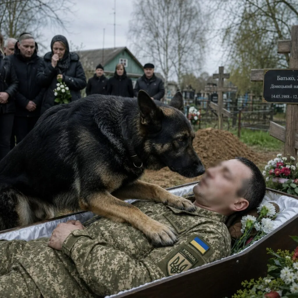 Німецька вівчарка не відходила від труни солдата, і невдовзі стало зрозуміло, чому вона поводилася так тривожно 1 54 2