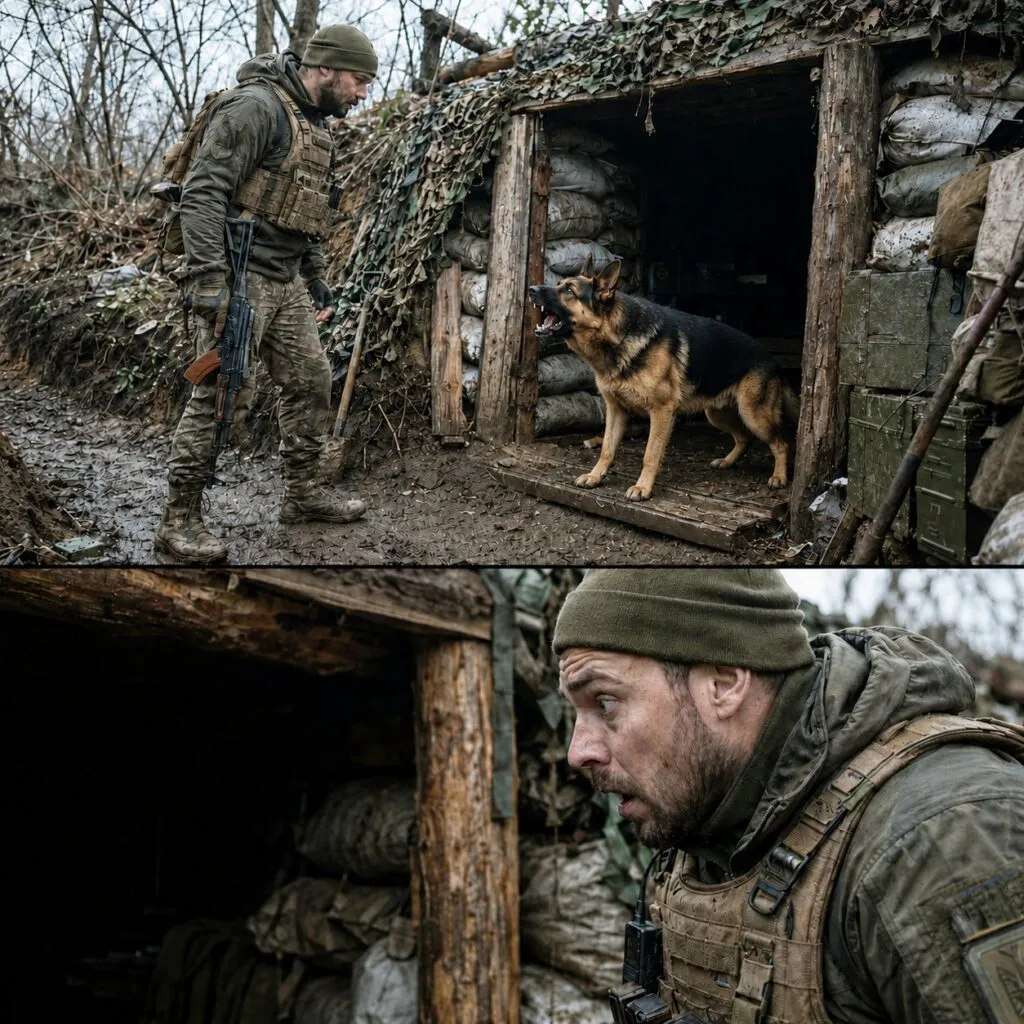 Спасённая собака повела себя так настойчиво, что бойцам пришлось остановиться — и не зря 1 6 5