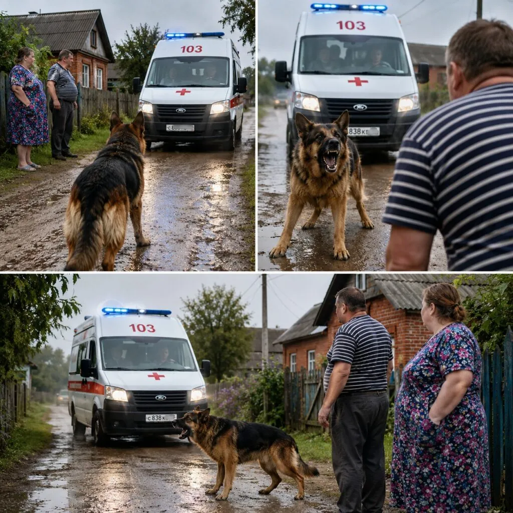 Собака зупинила машину швидкої допомоги й повела лікарів туди, де на них справді чекали 1 30 7