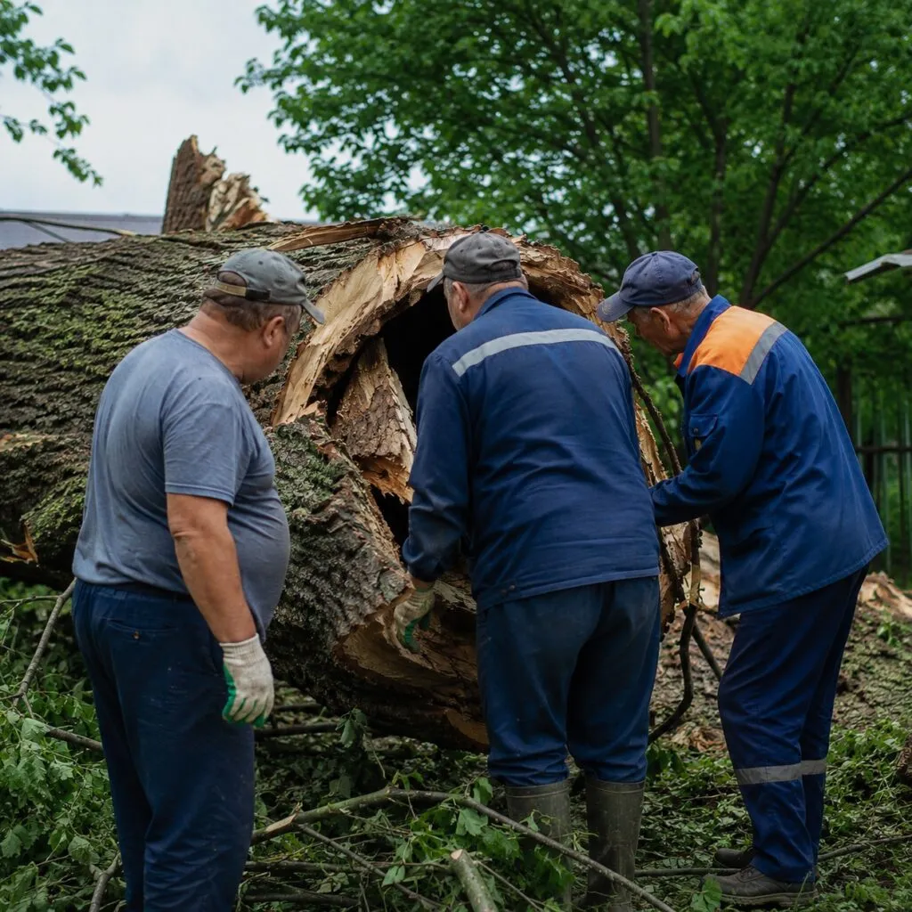 Двохсотлітнє дерево здавалося звичайним, аж поки робітники не дісталися його серцевини 1 40 3
