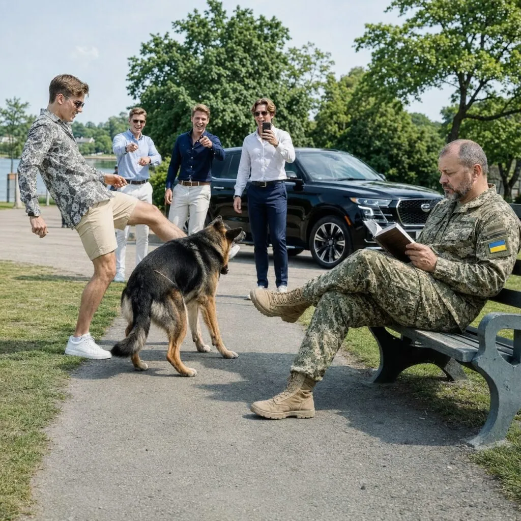 Компанія заможних молодиків образила собаку ветерана, не підозрюючи, чим закінчиться ця зустріч 1 11 2